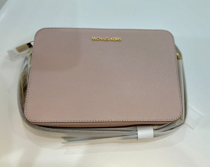 MK Jet Set Large Saffiano Leather Crossbody Bag