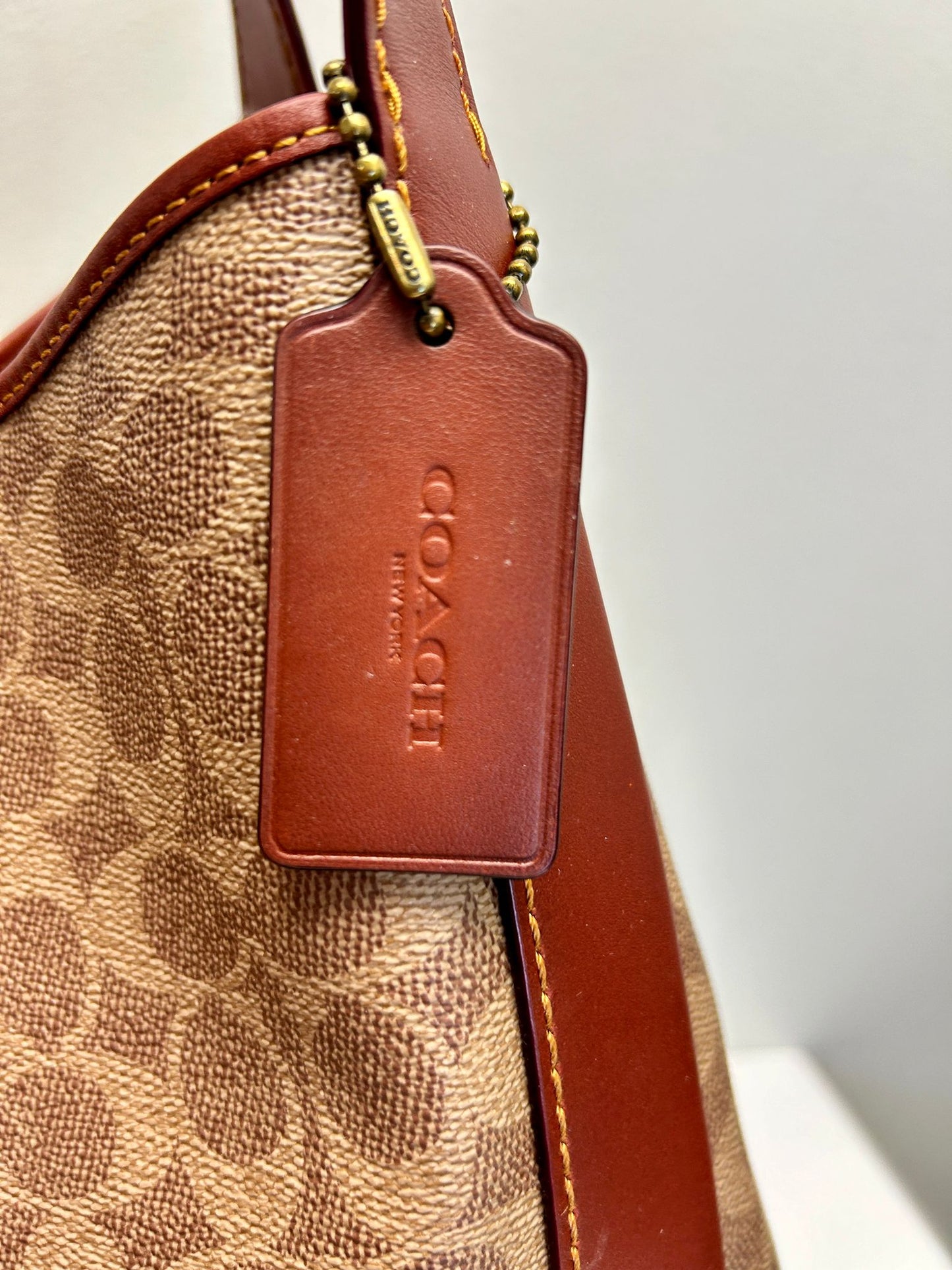 Coach Coated Canvas Signature Hadley Hobo