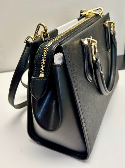 MK Marilyn Medium black and white Satchel