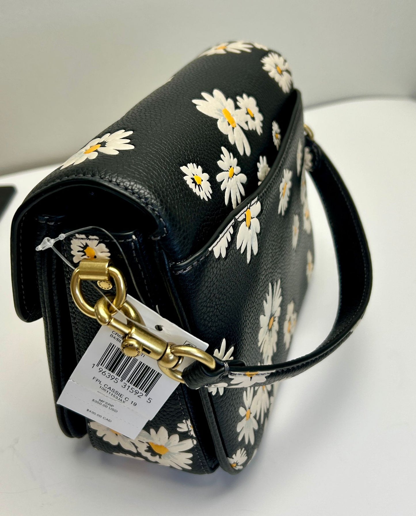 Coach Cassie Floral Print Leather Crossbody