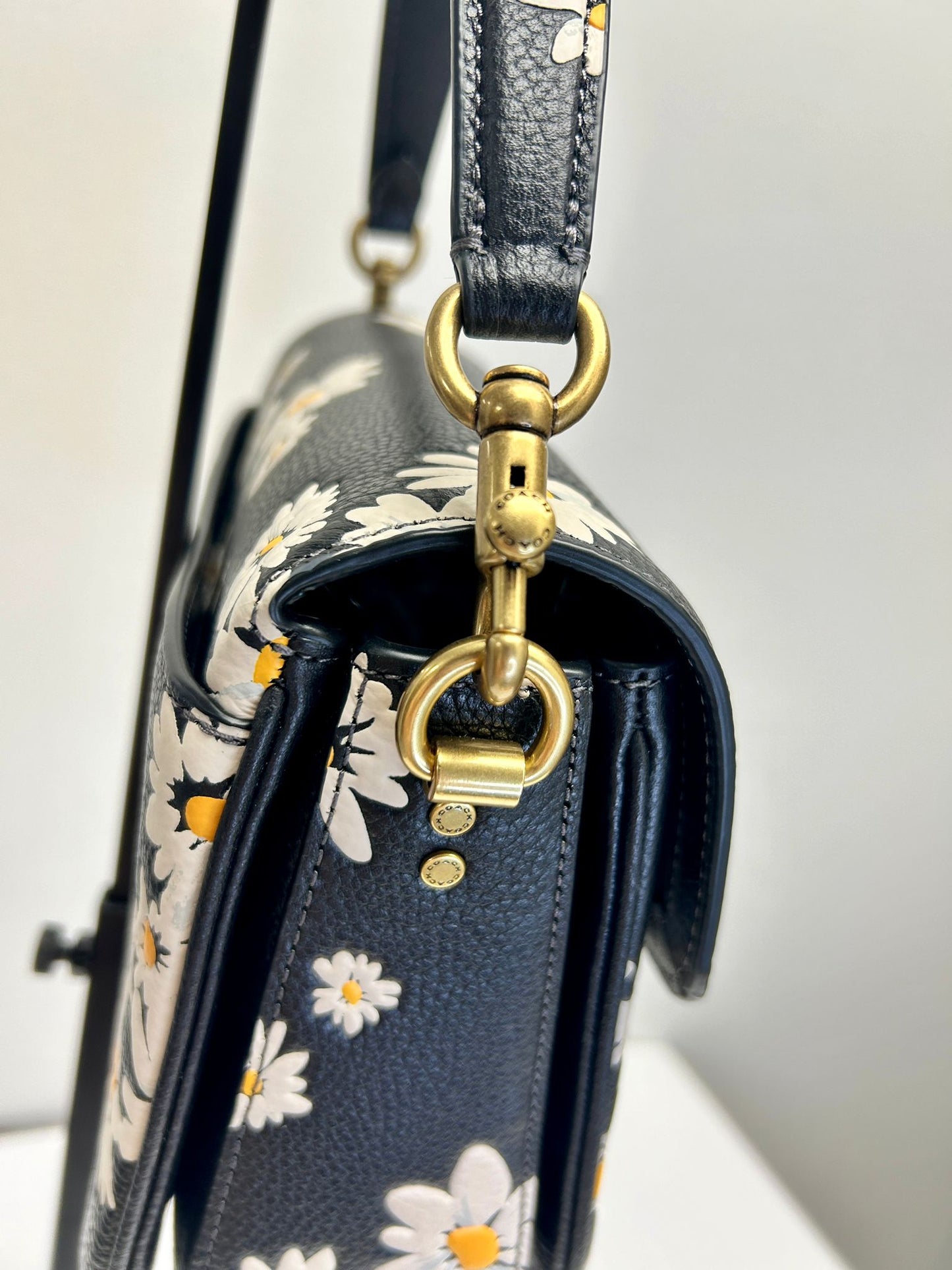 Coach Cassie Floral Print Leather Crossbody