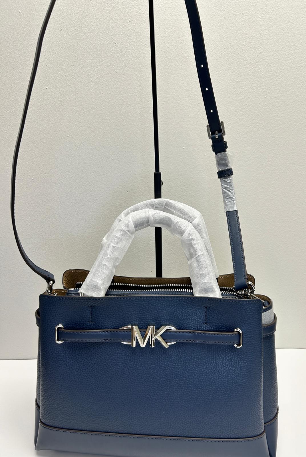 MK Reed Satchel Bag with MK logo and strap